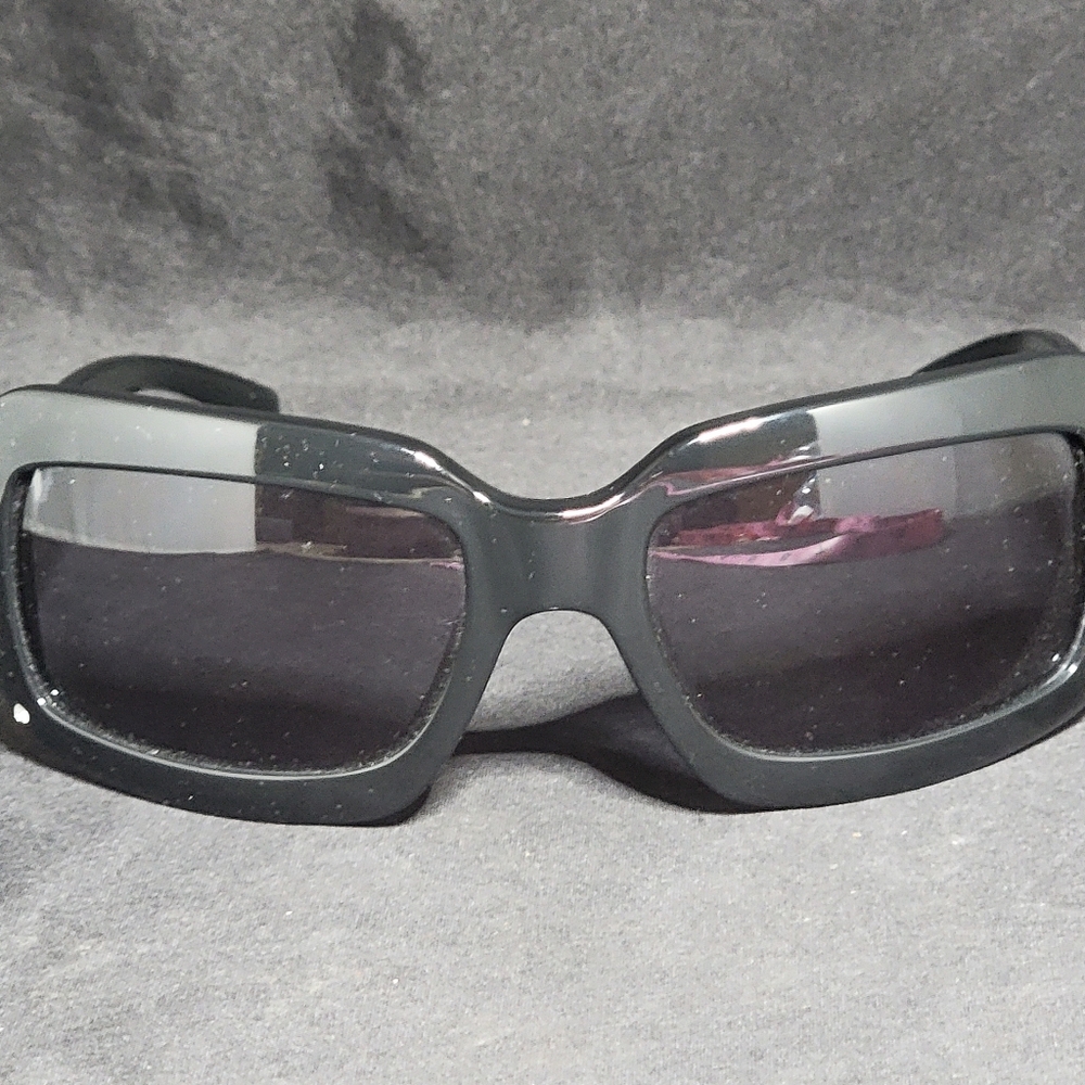 Vogue VO Black Oversized Square Sunglasses Women’s Studded Frame Dark Lenses